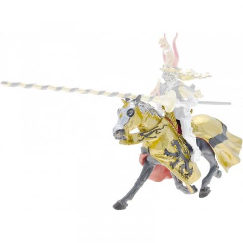 Plastoy figures - Knights N° 62038 - Horse with Gold Robe and Black Lion