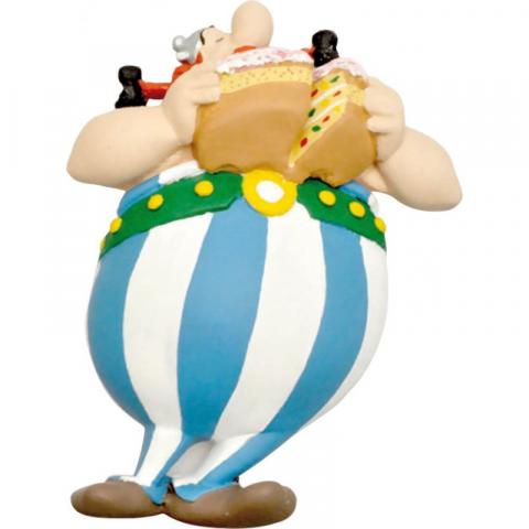 Plastoy figures - Asterix N° 70021 - Magnet - Obelix eating a cake
