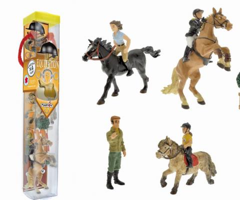 Plastoy figures - Toobs N° 70378 - Horseback Riding Tube