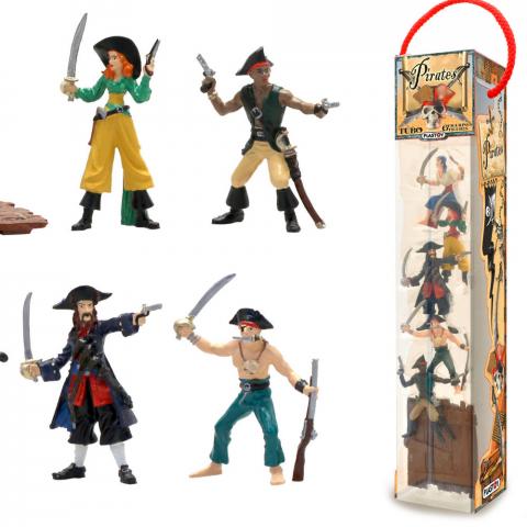 Plastoy figures - Toobs N° 70386 - Pirates Tube 6-Pack figures assortment
