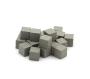 Wooden cubes 0,8 cm 8 x 8 x 8 mm - Set of 20 Colour : Grey