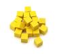 Wooden cubes 0,8 cm 8 x 8 x 8 mm - Set of 20 Colour : Yellow