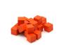 Wooden cubes 0,8 cm 8 x 8 x 8 mm - Set of 20 Colour : Orange