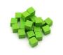 Wooden cubes 0,8 cm 8 x 8 x 8 mm - Set of 20 Colour : Light green