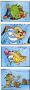 Uderzo (Asterix) - Advertising - Albert UDERZO - Astérix - Kodak/Panini - bande de 4 stickers - 1 - Abraracourcix, Obélix, Gauloise, Romain