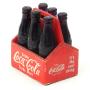 Coca-Cola - Casier miniature avec 6 bouteilles en plastique - 3,5 cm