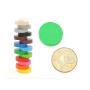 Wooden Chips/Tokens Round 15 x 4 mm - Set of 20