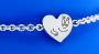Pixi bijoux - Barbapapa - Bracelet - Silver mini heart (9 mm-2,10 g) on chain
