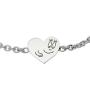 Barbapapa jewelry - Barbapapa - Bracelet - Silver mini heart (9 mm-2,10 g) on chain