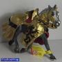 Plastoy - Horse with Gold Robe and Black Lion