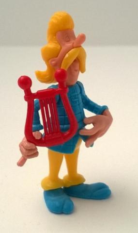Uderzo (Astérix) - Kinder - Albert UDERZO - Astérix - Kinder 1990 - 16 - K91n16 - Assurancetourix avec sa lyre sans sa cape