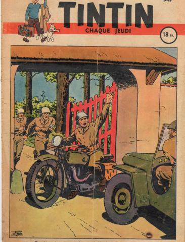 TINTIN français 1ère série n° 35 -  - Tintin n° 35 - 23 juin 1949 - couverture Le Rallic : Leclerc, soldat de légende