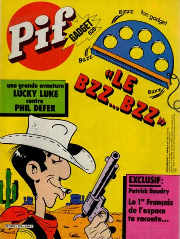 PIF (magazine) n° 628 - MORRIS - Pif-Gadget n° 628 - avril 1981 - Lucky Luke contre Phil Defer/Patrick Baudry le 1er Français dans l'espace te raconte