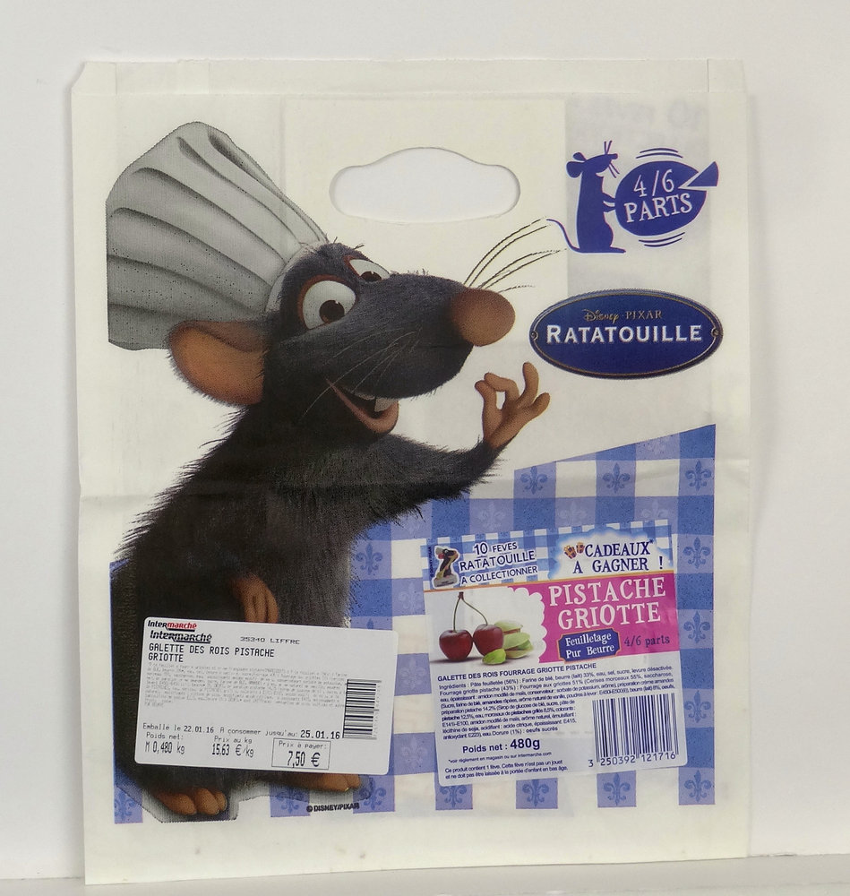 Disney - Advertising - Ratatouille - Intermarché - Galette des rois - 10  fèves à collectionner - emballage papier 