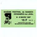 Mézières - Festival BD Laval - 8-9 septembre 1997 - Ticket d\'entrée (Valérian)