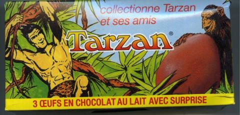 Science-Fiction/Fantastique - Tarzan, E.R. Burroughs - Edgar Rice BURROUGHS - Tarzan - Schwind 1997 oeufs surprise - emballage carton décoré