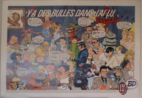 Bande Dessinée -  -  - Y'a des bulles dans J'ai lu - poster promotionnel pour la collection BD J'ai lu - 72 x 50 cm