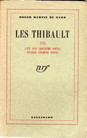 Varia (livres/magazines/divers) - Gallimard nrf - Roger MARTIN DU GARD - Les Thibault - 8 - L'Été 1914 (quatrième partie)/Épilogue