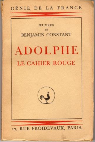 Varia (livres/magazines/divers) - Hilsum - Benjamin CONSTANT - Adolphe/Le cahier rouge