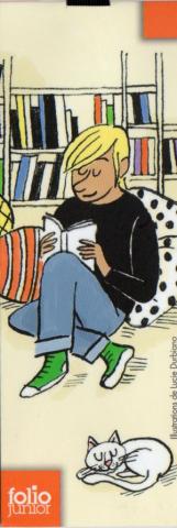 Varia (livres/magazines/divers) - Gallimard Folio junior -  - Folio Junior - petit marque-page illustré recto-verso par Lucie Durbiano