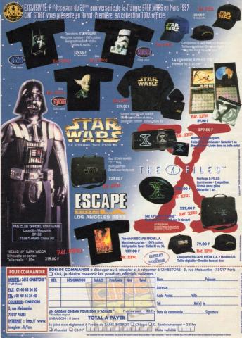 Science-Fiction/Fantastique - Star Wars - publicité - George LUCAS - Star Wars - Ciné Store/Tele K7 - Star Wars-La Guerre des Étoiles/X-Files/Escape From L.A. - page promotionnelle