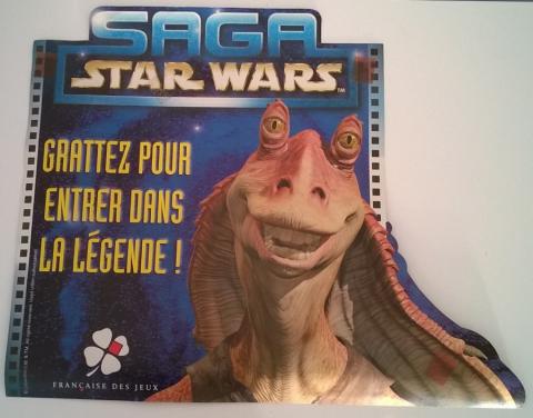 Science-Fiction/Fantastique - Star Wars - publicité - George LUCAS - Star Wars - La Française des Jeux - Saga Star Wars - PLV Jar Jar Bin - 44 x 36 cm