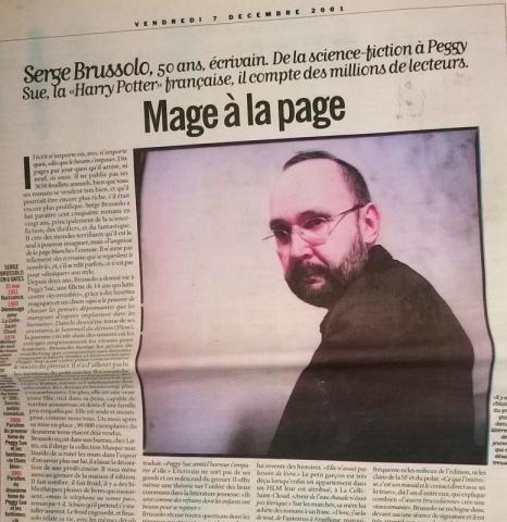Science-Fiction/Fantastique - SF/Fantastique - études - Serge BRUSSOLO - Serge Brussolo - Mage à la page - in Libération n° 6396 du 07/12/2001