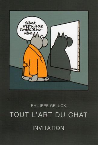 Bande Dessinée - LE CHAT - Philippe GELUCK - Geluck - Tout l'art du Chat - 15/10/2014 - Huberty Breyne Gallery - carton d'invitation