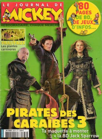 Bande Dessinée - LE JOURNAL DE MICKEY n° 2867 -  - Le Journal de Mickey n° 2867 - 30/05/2007 - Pirates des Caraïbes 3 - Ta maquette à monter (2ème partie)