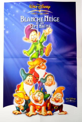 Bande Dessinée - Disney - Publicité - DISNEY (STUDIO) - Walt Disney chef d'oeuvre - Blanche Neige et les Sept Nains - affiche promotionnelle - 60 x 40 cm