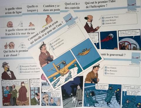 Bande Dessinée - Hergé (Tintinophilie) - Atlas -  - Atlas - fiches Tintin - Marine et aviation - 4/6/7/8/12/31/32/37/38/51/83 - 11 fiches (sur 112)