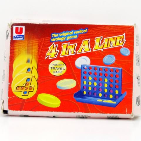 Varia (livres/magazines/divers) - Jeux anciens et d'occasion -  - Système U - 4 in a Line - Pocket Travel Game - petit jeu promotionnel