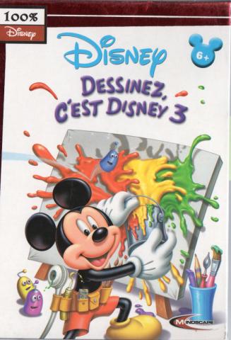 Varia (livres/magazines/divers) - Logiciels, jeux vidéo -  - Dessinez, c'est Disney 3 - CD-rom PC - Mindscape