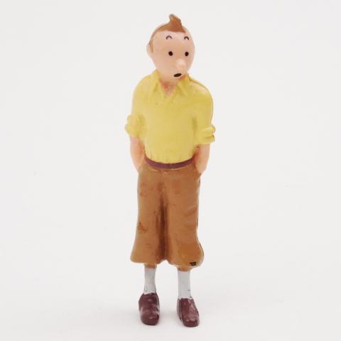 Bande Dessinée - Hergé (Tintinophilie) - Publicité - HERGÉ - Tintin - LU - figurine Tintin mains dans les poches - 8 cm