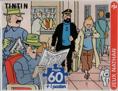 Bande Dessinée - Hergé (Tintinophilie) - Jeux, jouets, puzzles - HERGÉ - Tintin - Nathan - 555172 - Hôtel Cornavin - puzzle 60 pièces - 26 x 36 cm