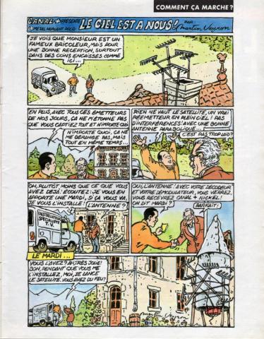 Bande Dessinée - Veyron (Documents et Produits dérivés) - Martin VEYRON - Veyron - Canal+ - Comment ça marche ? Le Ciel est à nous - page dans Le Magazine des Abonnés n° 81 -juin 1994