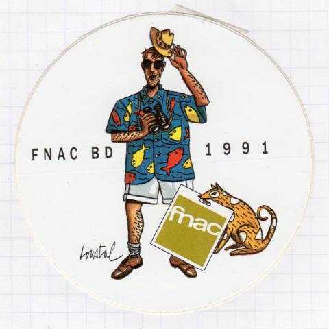 Bande Dessinée - Loustal (Documents et Produits dérivés) - Jacques de LOUSTAL - Loustal - Fnac - 1991 - FNAC BD 1991 - sticker rond