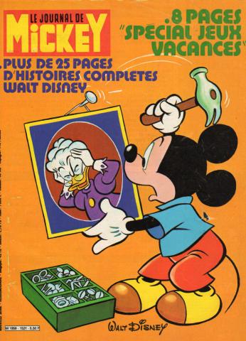 Bande Dessinée - LE JOURNAL DE MICKEY n° 1521 -  - Le Journal de Mickey n° 1521 - 23/08/1981 - 8 pages spécial jeux vacances/Plus de 25 pages d'histoires complètes Walt Disney