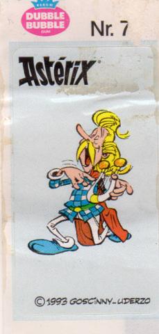 Bande Dessinée - Uderzo (Astérix) - Publicité - Albert UDERZO - Astérix - Fleer - Dubble Bubble Gum - 1993 - Sticker - Nr. 7 - Assurancetourix