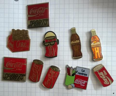Coca-Cola -  - Coca-Cola - pin's - lot de 9 dont 2 doubles