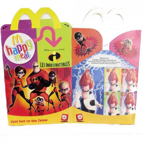 Bande Dessinée - Disney - Publicité -  - Disney - McDonald's Happy Meal - 2004 - Les Indestructibles (The Incredibles) - boîte en carton