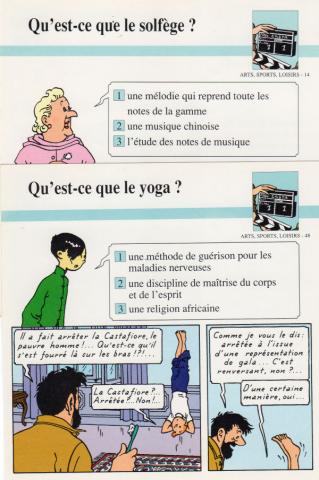 Bande Dessinée - Hergé (Tintinophilie) - Atlas -  - Atlas - fiches Tintin - Arts, sports, loisirs - 14/48 - 2 fiches (sur 119)