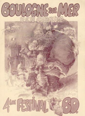 Bande Dessinée - Hausman (Documents et Produits dérivés) - René HAUSMAN - Hausman - Boulogne sur Mer 17 et 18 décembre, 4ème Festival B.D. - carte postale