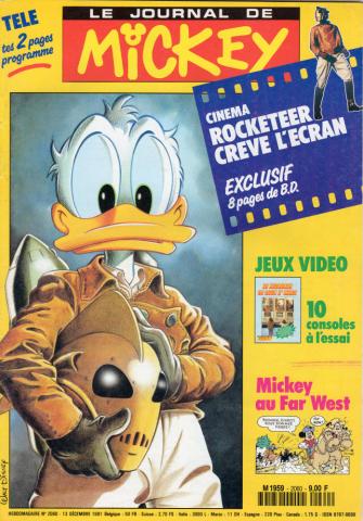 Bande Dessinée - LE JOURNAL DE MICKEY n° 2060 -  - Le Journal de Mickey n° 2060 - 13/12/1991 - Cinéma : Rocketeer crève l'écran, exclusif 8 pages de B.D./Jeux vidéo : 10 consoles à l'essai/Mickey au Far West