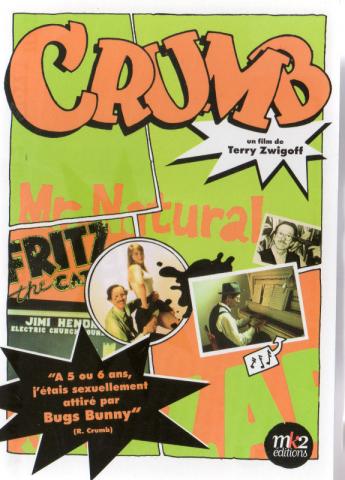 Bande Dessinée - Crumb (Documents et Produits dérivés) - Robert CRUMB - Crumb, un film de Terry Zwigoff - carte postale publicitaire