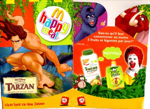 Science-Fiction/Fantastique - Tarzan, E.R. Burroughs - DISNEY (STUDIO) - E.R. Burroughs/Tarzan - McDonald's Happy Meal - boîte en carton - Tarzan/Jane