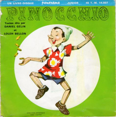 Varia (livres/magazines/divers) - Audio - Divers -  - Pinocchio - Panorama Junior 14.507 - livre-disque vinyle 45 tours - Textes dit par Daniel Gélin et Loleh Bellon