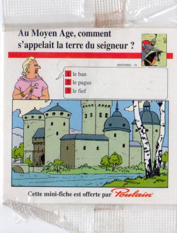 Bande Dessinée - Hergé (Tintinophilie) - Publicité - HERGÉ - Tintin - Poulain - mini-fiches Tintin - ©MCMXCI - Petit emballage scellé