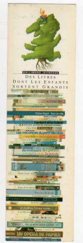 Varia (livres/magazines/divers) - Marque-page (signopaginophilie, signetophilie) -  - Gallimard Jeunesse - Des livres dont les enfants sortent grandis - marque-page