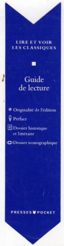 Varia (livres/magazines/divers) - Marque-page (signopaginophilie, signetophilie) -  - Presses Pocket - Lire et voir les classiques - marque-page